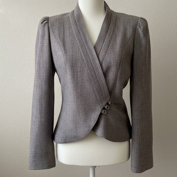 Vintage 1980s Peabody House Wool-Blend Blazer | Shawl Collar Wrap | Size 7/8 S/M - Picture 1 of 13